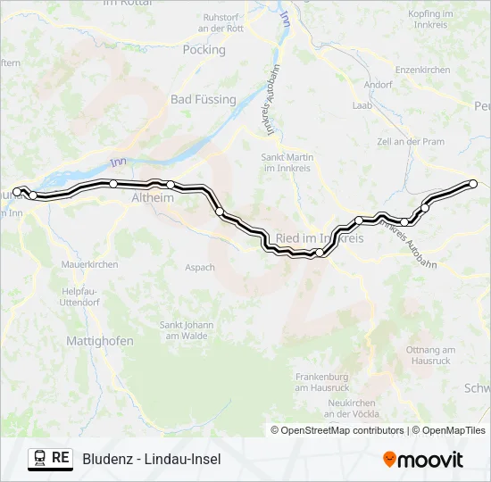 RE Train Line Map