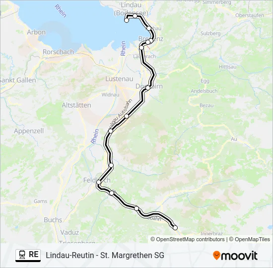 RE Train Line Map