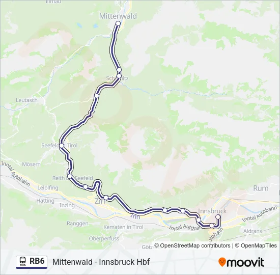 RB6 Train Line Map