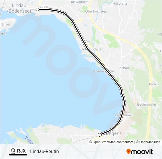 RJX Train Line Map