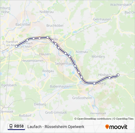 RB58 Train Line Map