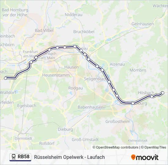 RB58 Train Line Map
