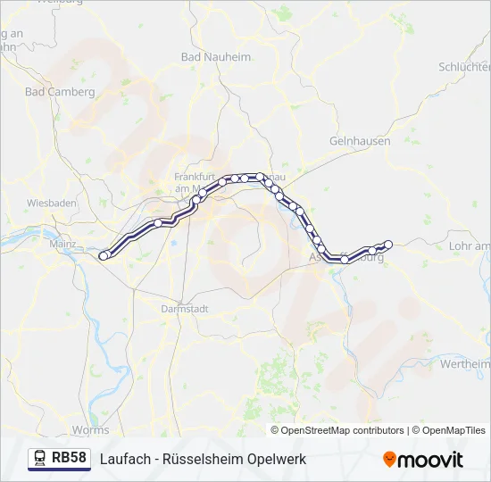 RB58 Train Line Map