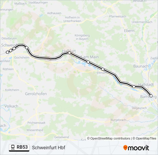 rb53 Route: Schedules, Stops & Maps - Schweinfurt Hbf (Updated)