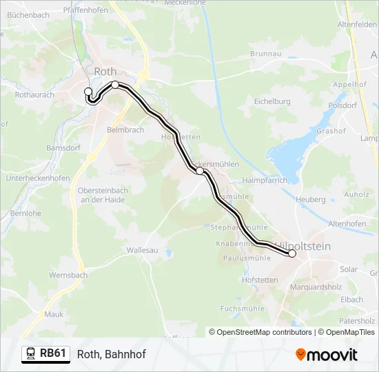 RB61  Line Map