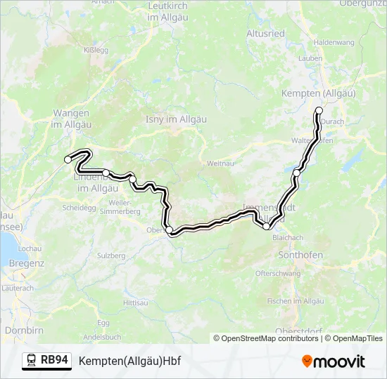  RB94: карта маршрута