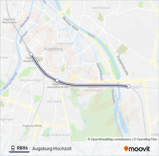 RB86 Train Line Map