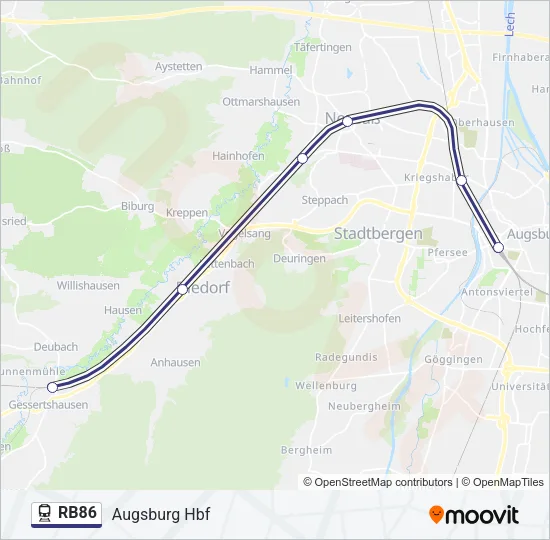 RB86 Train Line Map