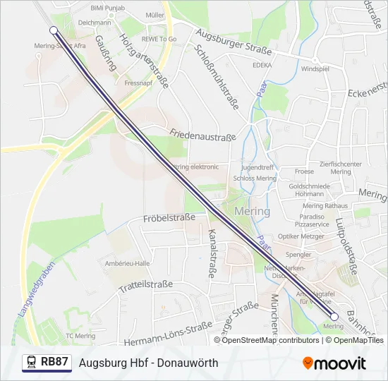 RB87 Train Line Map