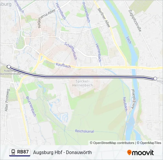 RB87 Train Line Map