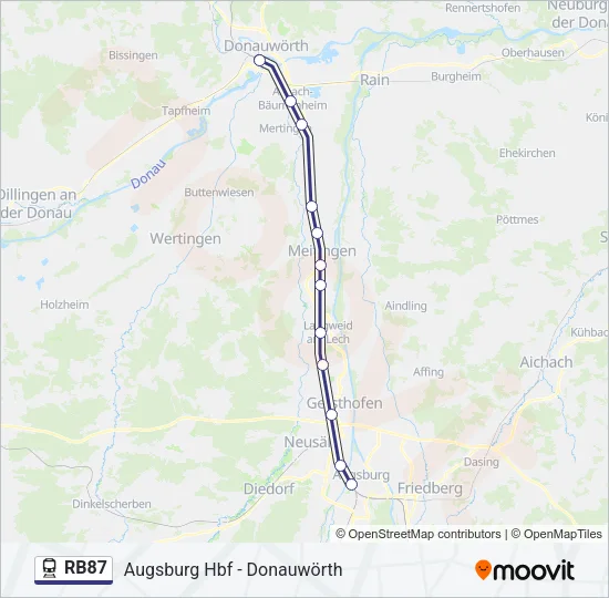 RB87 Train Line Map
