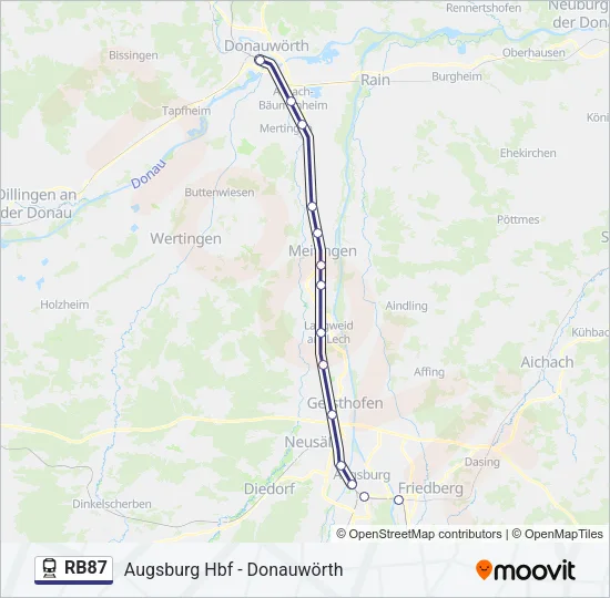 RB87 Train Line Map