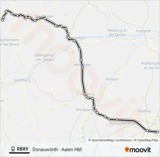 RB89 Train Line Map