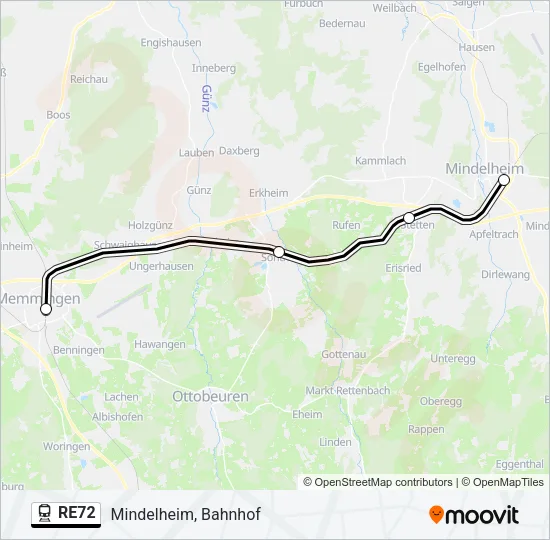 RE72 Train Line Map