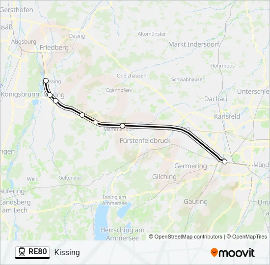 RE80 Train Line Map