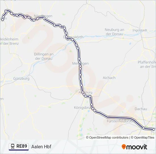 RE89 Train Line Map