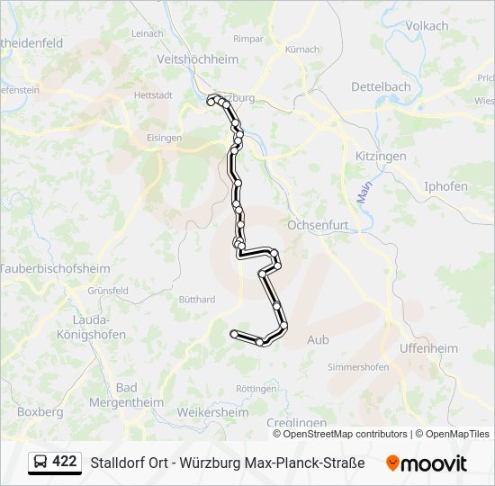 422 Route: Schedules, Stops & Maps - Würzburg Max-Planck-Straße (Updated)