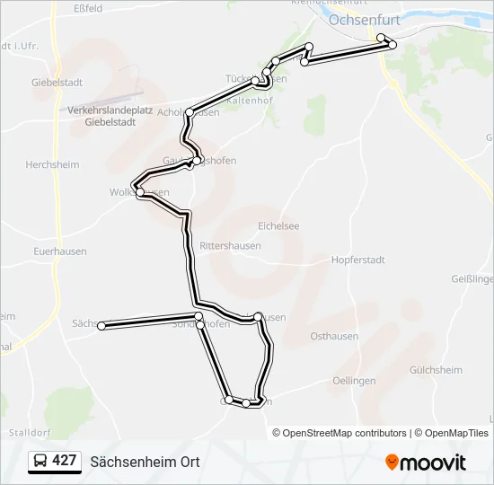 427 Bus Line Map