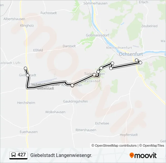 427 Bus Line Map