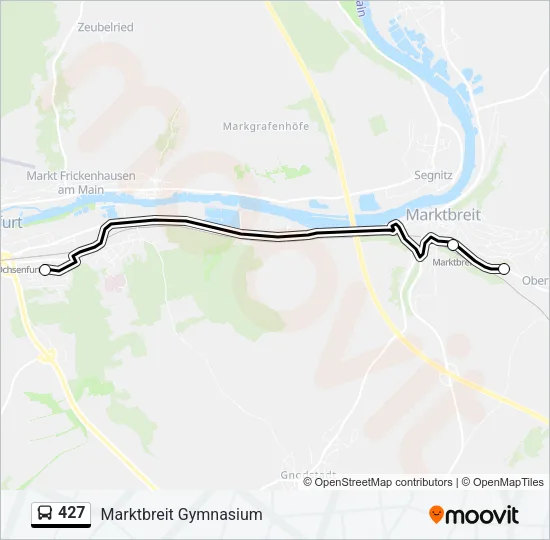 427 Bus Line Map