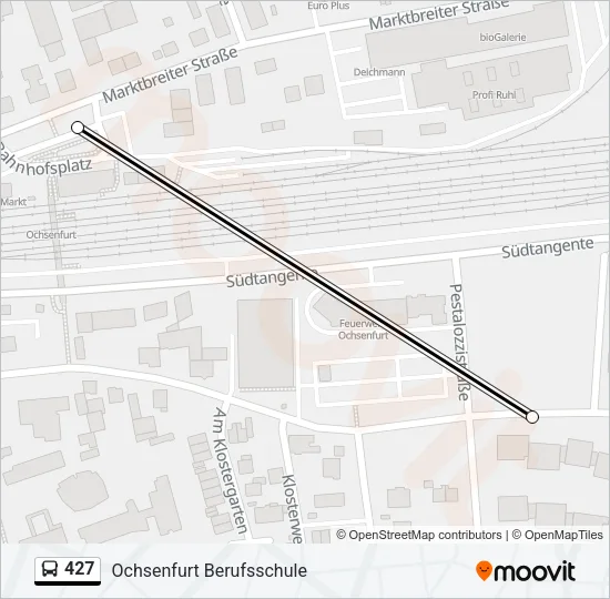 427 Bus Line Map