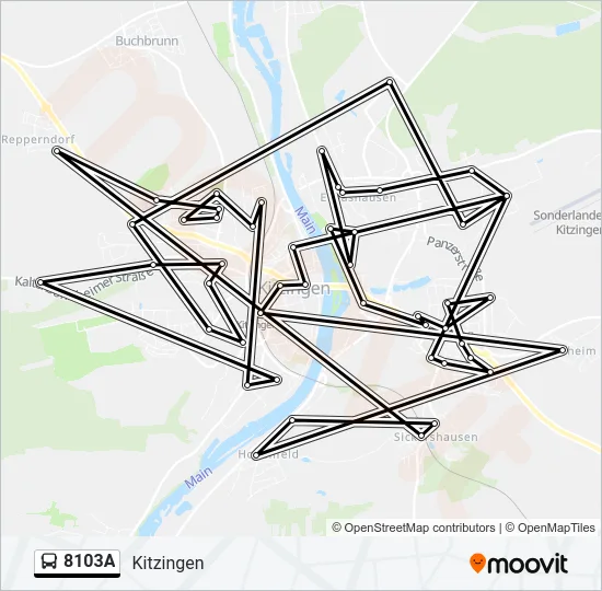 Автобус 8103A: карта маршрута