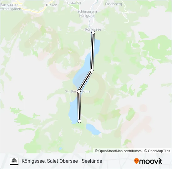 Паром KÖNIGSSEE-SCHIFFFAHRT: карта маршрута