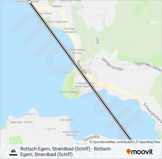 Паром TEGERNSEE SCHIFFFAHRT: карта маршрута