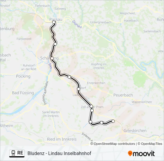 RE Train Line Map