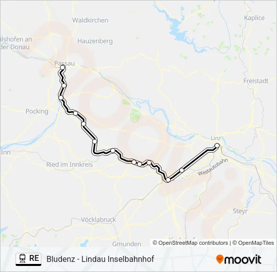 RE Train Line Map