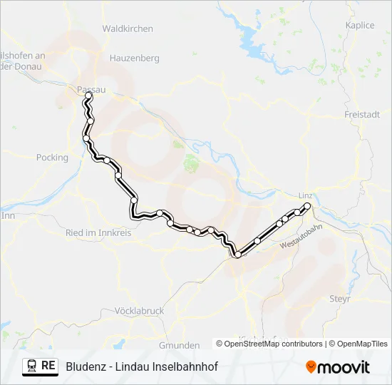 RE Train Line Map