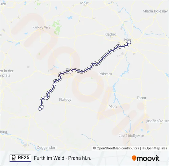 RE25 Train Line Map