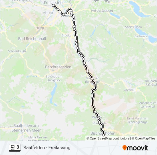 Поезд 3: карта маршрута