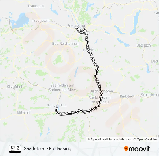 Поезд 3: карта маршрута