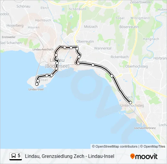 5 Bus Line Map