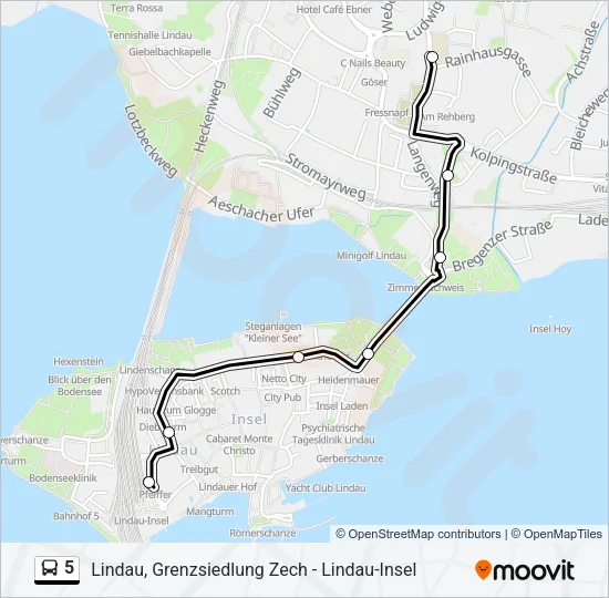 5 Bus Line Map
