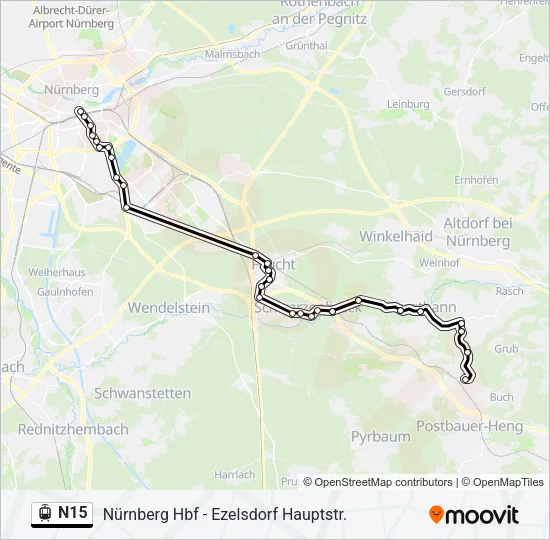  N15: карта маршрута