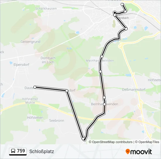 759 Bus Line Map