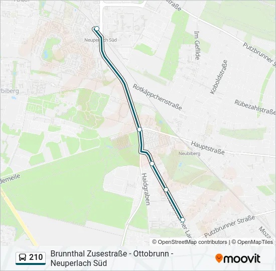 210 Bus Line Map