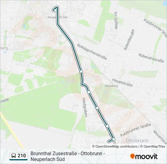 210 Bus Line Map