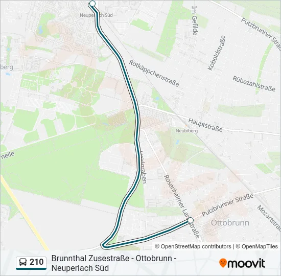 210 Bus Line Map