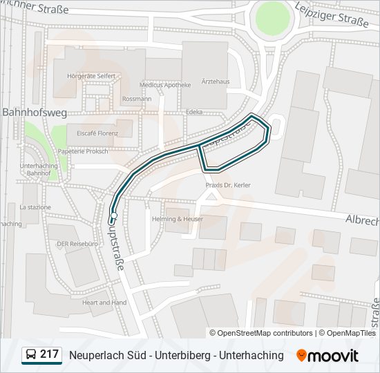 217 bus Line Map