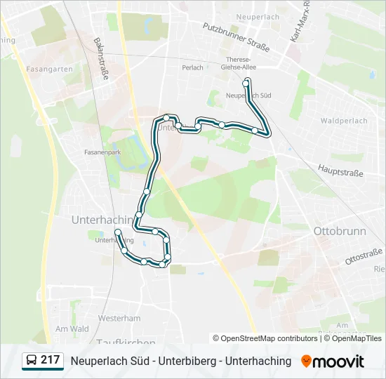 217 Bus Line Map
