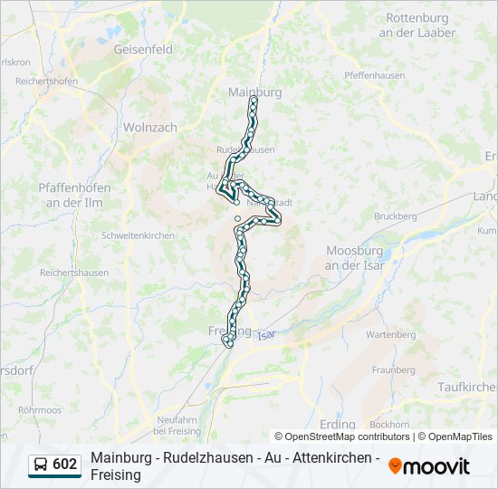 602 bus Line Map