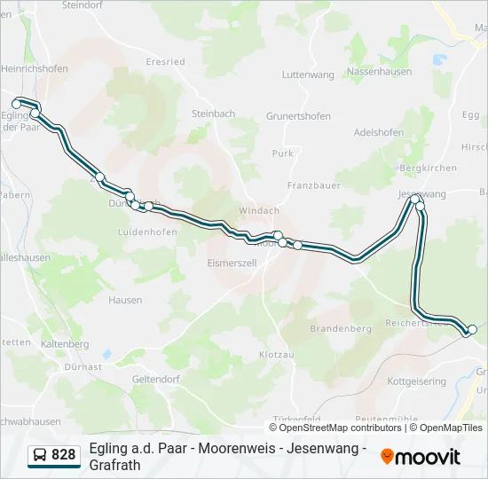 828 Bus Line Map