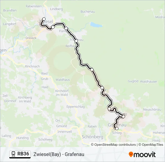 RB36 Train Line Map