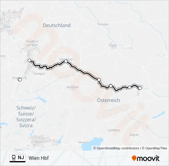 NJ Train Line Map