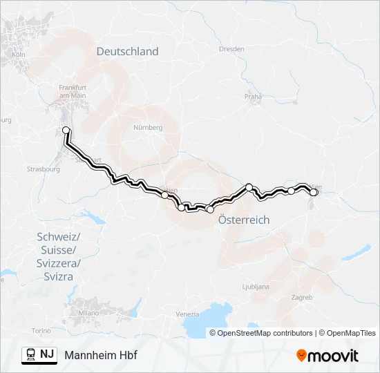 NJ Train Line Map