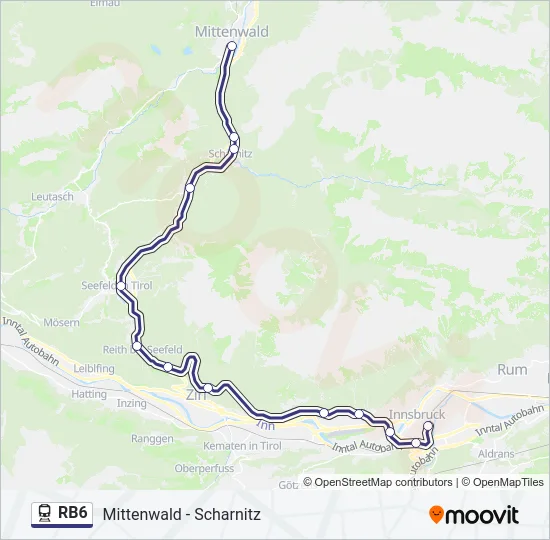 RB6 Train Line Map