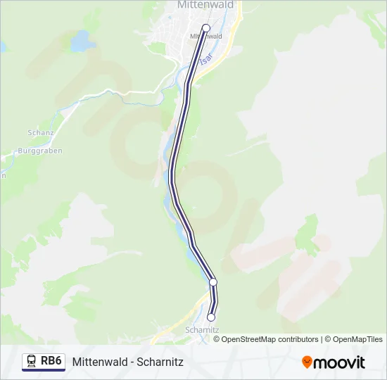 RB6 Train Line Map